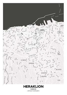 Heraklion Greece map