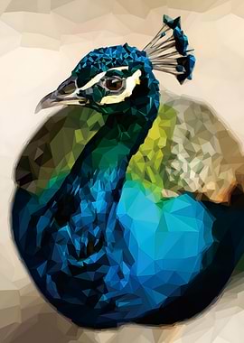 Low Poly Peacock