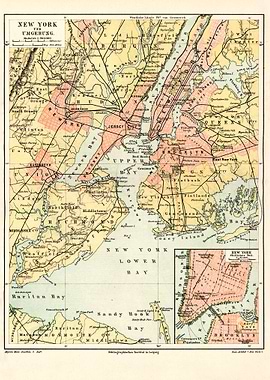 Vintage Map New York City