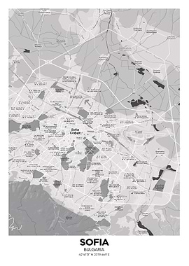 Sofia Bulgaria streetmap