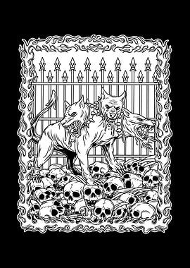 Cerberus Illustration BnW