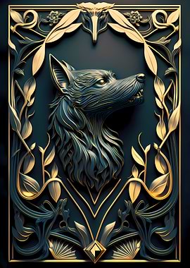 King Black Gold Wolf