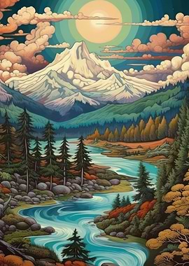 Cascadian forest moutain