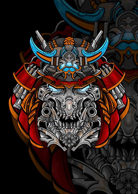 japanese samurai skull