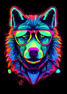 Colorful Wolf