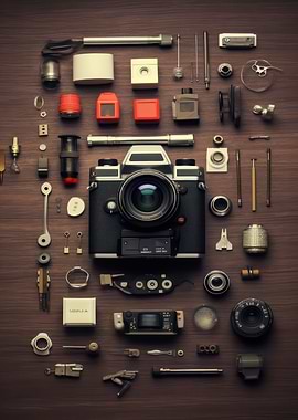 Knolling Camera Gear