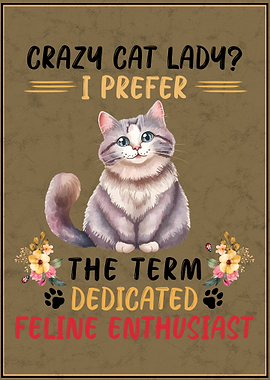 Funny Cat Poster Vintage
