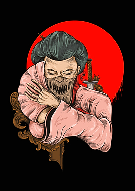 japanese geisha and samura