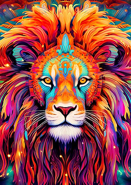 Colorful Lion