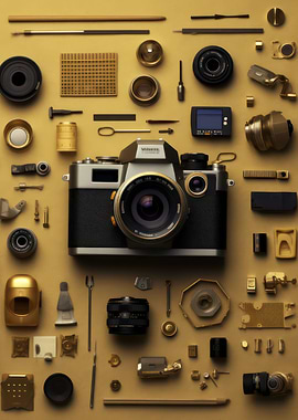 Knolling Camera Gear
