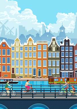 Amsterdam Travel Print