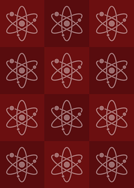 Atom Science Icons Pop Art