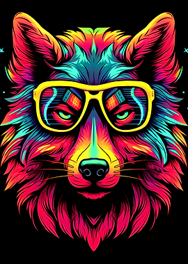 Colorful Wolf