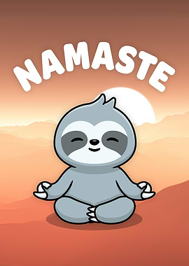 Namaste Happy Yoga Sloth