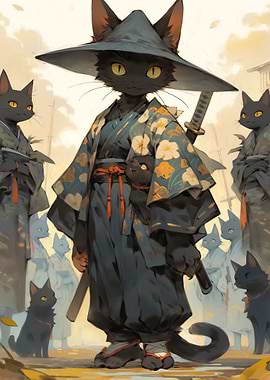 Cat samurai