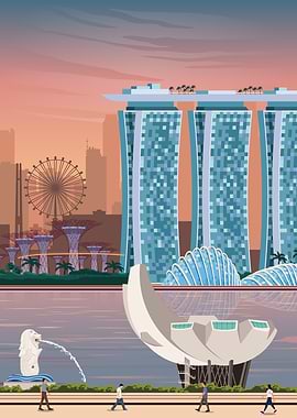 Singapore Travel Print