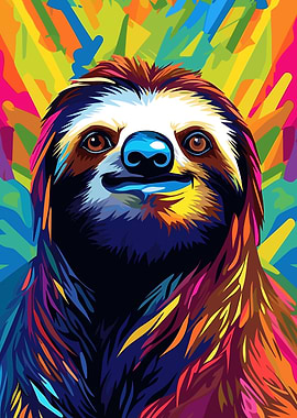 Sloth Animal Pop Art