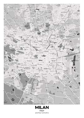 Milan italy streetmap