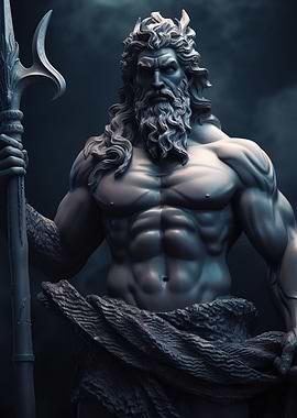 Zeus Statue Watercolor