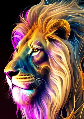 Black and Gold Lion