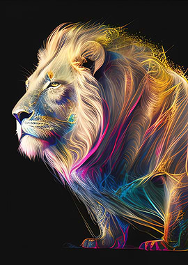 Black and Gold Lion