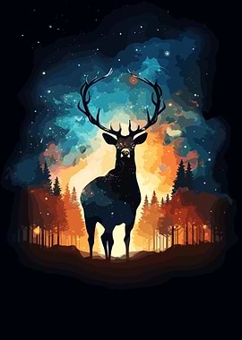 Animal Nature Deer Cosmos