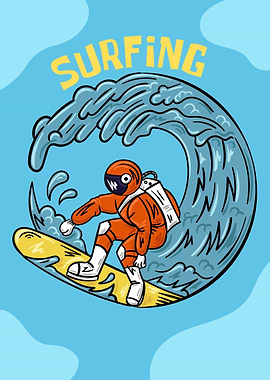 Surfing Astronaut