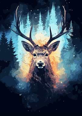 Animal Nature Deer Cosmos