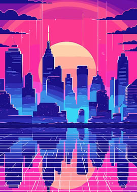 NYC Synthwave Retro