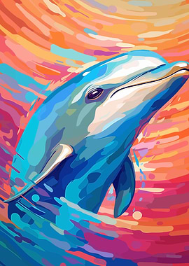 Dolphin Animal Pop Art