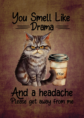 animal cat coffee quote