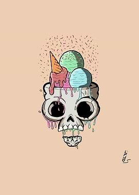 ice cream skull