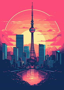 City Synthwave Retro