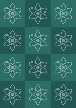 Atom Science Icons Pop Art