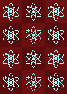 Atom Science Icons Pop Art