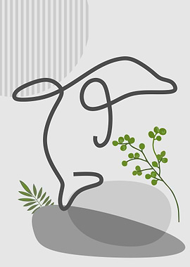 Line art animal minimalist