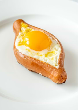 Sausage stuffed with egg