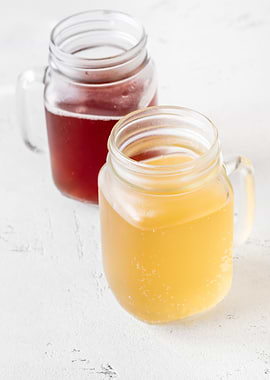 Two kombucha jars