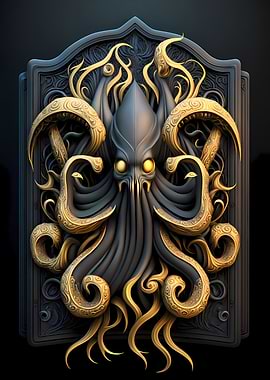 Majestic Kraken Art Deco