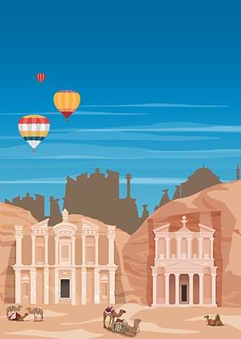 Petra Travel Print