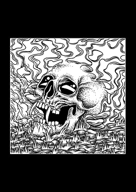 Skull Smoky BnW