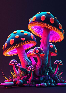 Neon Mushroom