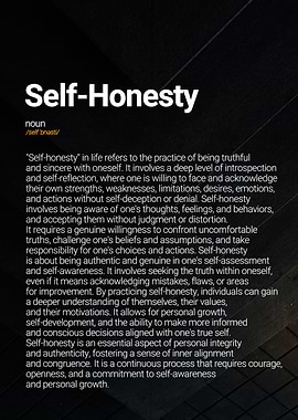 Self Honesty