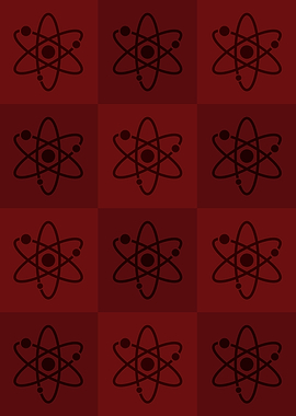 Atom Science Icons Pop Art