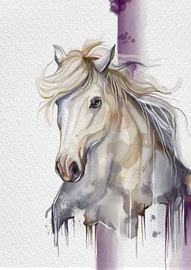 watercolor horse art