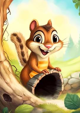 Cute chipmunk