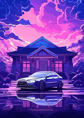 Car Synthwave Retro