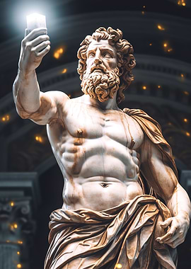 Zeus statue Watercolor