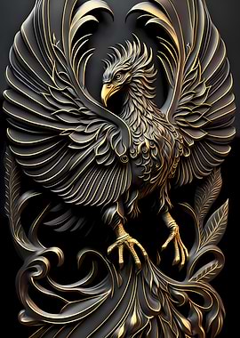 Mighty Golden Phoenix Deco