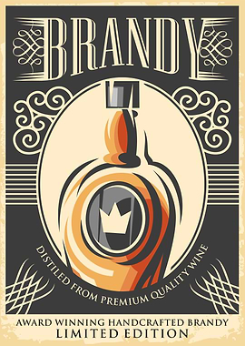 retro brandy banner sign